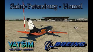 XPlane 11  ULLI SaintPetersburg  UMGG Homel  Boeing 737300 Belavia  World of Tanks livery [upl. by Vivianne]