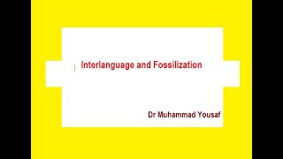 Interlanguage and Fossilization [upl. by Theodore]