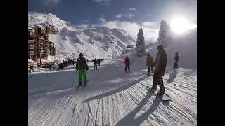 Skiing in through Avoriaz village in January 2024 [upl. by Aelak]