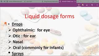 Dosage Forms quot Drug forms quot Lab 3 [upl. by Annel]