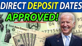 Congress Approves Direct Deposit STIMULUS CHECKS DATE “CONFIRMED” For SS SSI SSDI [upl. by Tenrag461]