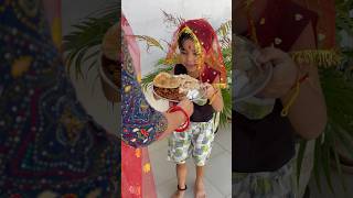 Aarvi Or Shanu Ne Khaya Mata Rani Ka parsad￼🚩🙏￼shorts aarvishanvikimasti [upl. by Yrome]