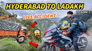 Chandigarh to Srinagar  Live accident 😰  Episode 2  Ladakh ride 🔥 with Aprilia rs 457 [upl. by Sinnelg]