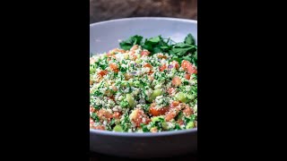 Mediterranean Cauliflower Salad Gluten Free Tabouli shorts [upl. by Nahij202]