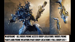 Warframe  How To Get Nidus Prime  Full Relics List And Drop Locations Of Nidus Prime Access [upl. by Ainimre240]