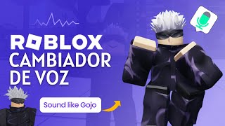 Cómo cambiar voz a Gojo en Roblox  Gojo modulador de voz con IA [upl. by Aetnuahs]