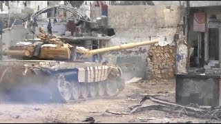 ᴴᴰ T72 Tank with GoPro™ get Hit in an Ambush in Darayya Syria ♦ subtitles ♦ [upl. by Archle]