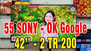 42 GIÁ 2 TR 200  55 SONY 120Hz OK Google  QLED  50 LG  TiVi THANH LÝ Tivi Cũ Giá Rẻ [upl. by Saduj]