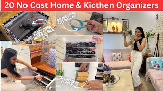 20 No Cost HOME amp KITCHEN Organization Ideas for you all  Organize Your HOME without Spenidng [upl. by Remde]