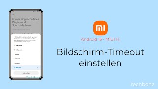 BildschirmTimeout einstellen  Xiaomi Android 13  MIUI 14 [upl. by Assirek]