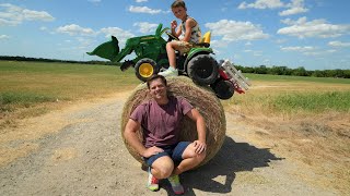 Hudson wins prizes using his tractor  Tractors for kids [upl. by Sukhum]