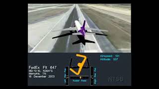 FedEx Flight 647 CVR  Animation Reconstruction [upl. by Aiuqes]