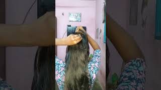 Half High Ponytail  Oily Hair youtubeshorts easy hairstyle halfponytail shortsfeed oilyhair [upl. by Jenine565]