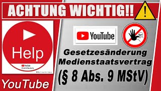 Achtung Wichtig Gesetzesänderung Medienstaatsvertrag MStV 👉 Politische Werbung [upl. by Pitzer633]