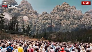 Horrible Today Three Powerful Eruptions in Yellowstone Terrifying of Geysers Erupting Live [upl. by Adaven]