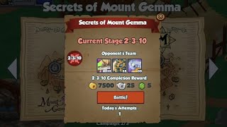 Miscrit  Secrets of Mount Gemma Stage 2310 [upl. by Einnus791]