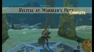 Recital at Warblers Nest  Shrine Quest  Zelda BOTW [upl. by Haisa]