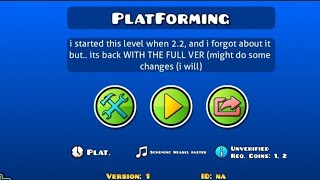 PlatForming By Fishy Me [upl. by Ocsisnarf]