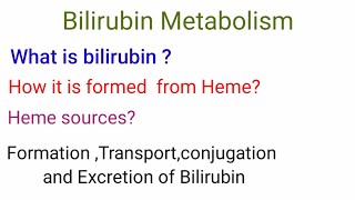 Bilirubin MetabolismWhat is Bilirubin  FormationTransport Conjugation amp Excretion of bilirubin [upl. by Layol681]