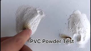 Test of Pure PVC Resin Powder and Recycled PVC Resin Powder [upl. by Lahcym423]