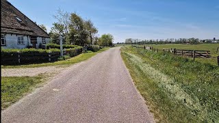 Texel op de fiets Lancasterdijk via Oosterend Den Burg naar de Bremakker hometrainer virtual bike [upl. by Nawad]