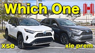 2024 Toyota Rav4 Hybrid XLE Premium vs Rav4 XSE Comparison All Specs amp Test Drive [upl. by Mchail449]