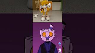 Tails evil cuphead and mugman kill the devil tails animation cuphead fnaf [upl. by Klecka]