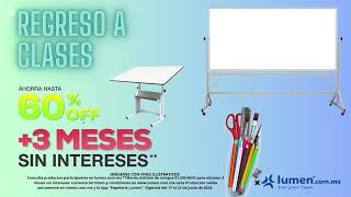 ¡Regreso a Clases con Hasta 60 OFF en Restiradores y Pizarrones en Papelería Lumen 🖌️📏🛒 [upl. by Esilehs9]