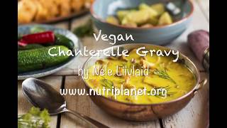 Vegan Chanterelle Mushroom Gravy GlutenFree amp LowFat [upl. by Malilliw295]