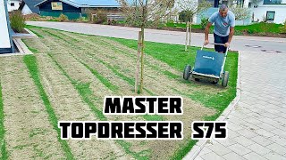 Topdresser für den Rasen  Sand für den Rasen einfach verarbeiten  Master Topdresser S75 [upl. by Ertsevlis]