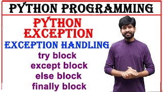 python exception  exception handling in python  try block except block else block finally block [upl. by Jeanine]