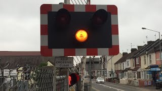 Halogen Lights at Gillingham Level Crossing Kent [upl. by Ennovihc]