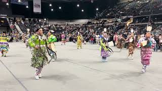 Sr Womens Jingle Saturday Night Live  Red Deer Powwow 2023 song 1 [upl. by Arbmik]