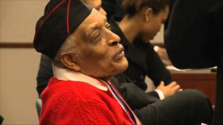 Montford Point Marines Saluted During Black History Program [upl. by Amitak]