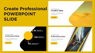 How to make a Professional PowerPoint Slides  Design Creative PowerPoint Slides  Create PPT slides [upl. by Adamsen]