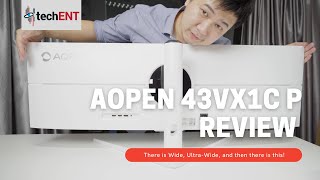 AOPEN 43VX1C P InDepth Review  Wide Wider Widest  techENT [upl. by Aelber846]