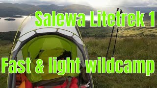 52 Salewa Litetrek 1 Fast amp Light Wild Camp [upl. by Aisatan837]