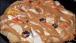 White Chocolate Reese’s Overload Cookie 🍪 [upl. by Dnomed]