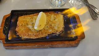 Flaming Saganaki Cheese from Greek Restaurant [upl. by Tacklind]