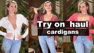 Cardigans try on haul  Anya Petropavl [upl. by Anaihs]