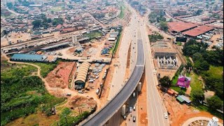 Aerial View of Kampala Flyover Project from Arena Mall [upl. by Fakieh]