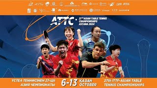 TABLE 1 DAY 2  27th ASIAN TABLE TENNIS CHAMPIONSHIPS  ASTANA 2024 [upl. by Ahsenwahs179]