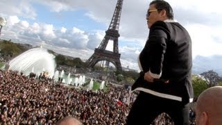 PSY GANGNAM STYLE Paris live flashmob at Trocadero with Cauet NRJ 파리 강남스타일 5112012 [upl. by Alejoa750]