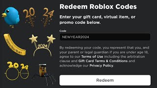 NEW YEAR ROBLOX PROMO CODES  Roblox Promo Codes [upl. by Goldarina]