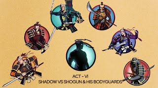 SHADOW VS BOSS SHOGUN AND HIS BODYGUARDS  ACT  VI  shadowfight2 [upl. by Ahsed]