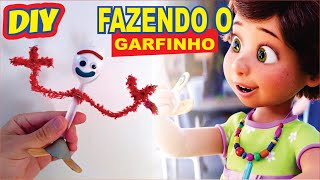 Como fazer o GARFINHO de TOY STORY 4  Como fazer o FORKY de TOY STORY 4  Como hacer a FORKY [upl. by Tindall408]