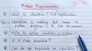 Python Identifiers  Learn Coding [upl. by Routh77]