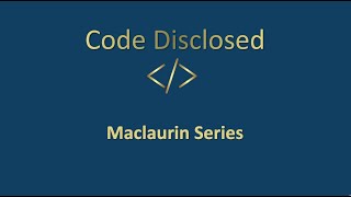 Maclaurin series or Maclaurin Expansion Explained Using MATLAB [upl. by Tonl]