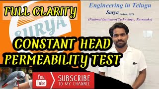 CONSTANT HEAD PERMEABILITY TEST FOR COARSE GRAIN SOIL [upl. by Llenahs300]