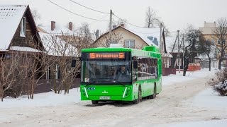 Поездка на автобусе МАЗ 203047 АН 93503 Маршрут 15 [upl. by Eitsirc]